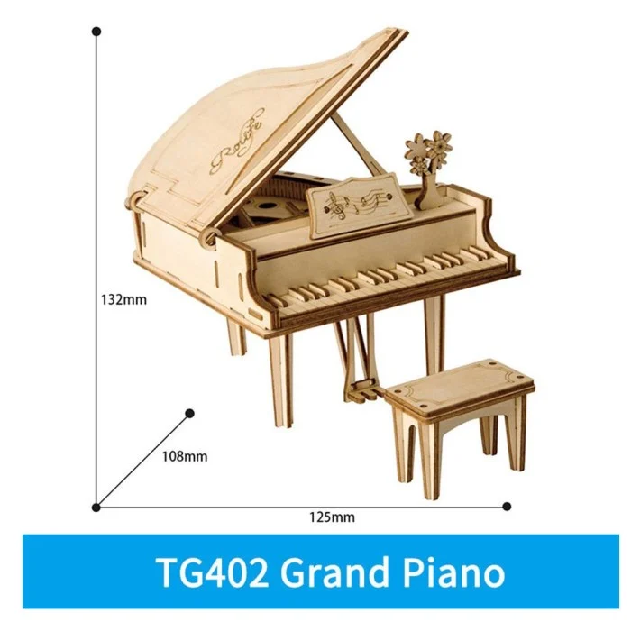 ROLIFE Robotime Grand Piano 3D Wooden Puzzle TG402 | Merakit