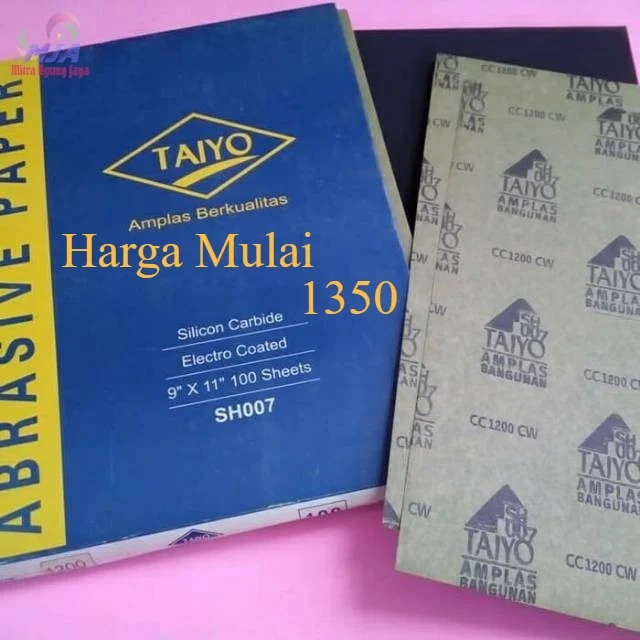 Taiyo Amplas Lembaran Waterproof Grit 60-5000 | Solusi
